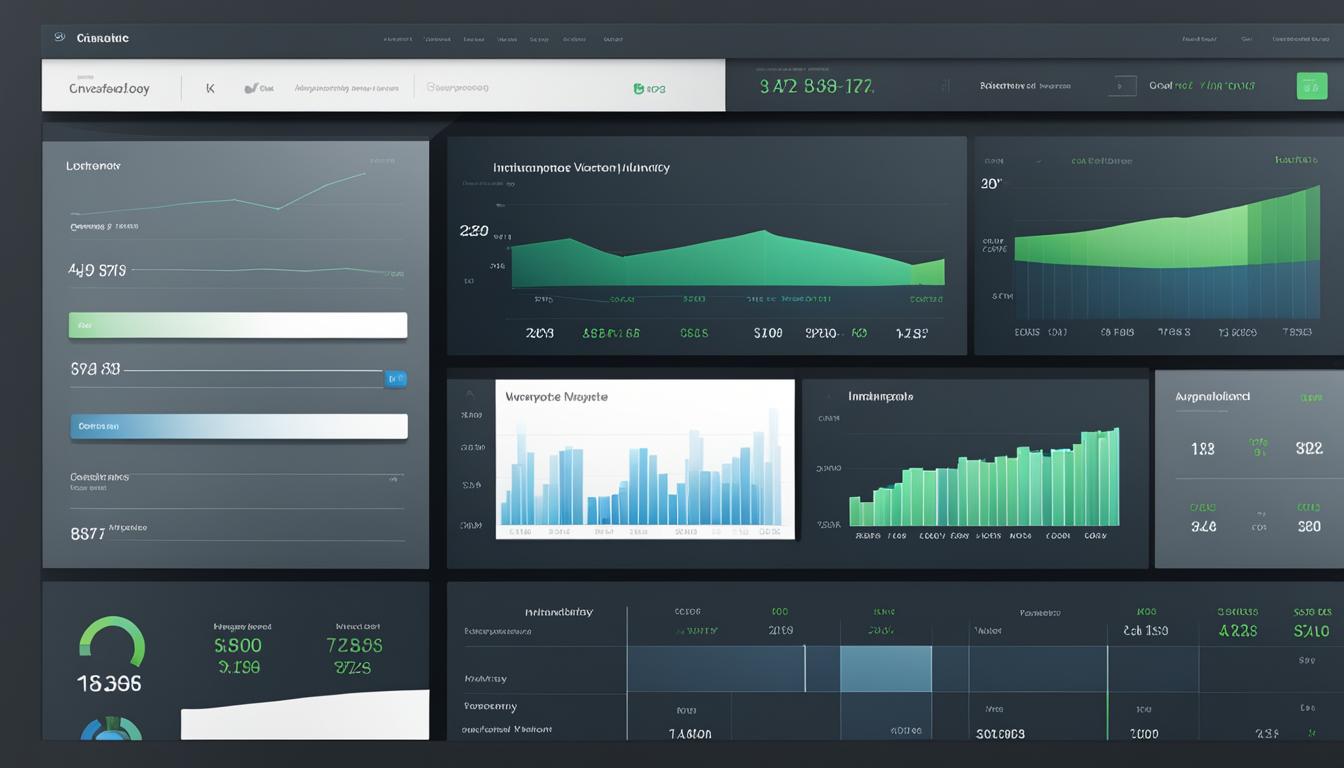 An extensive dashboard displaying comprehensive information on inventory management software.