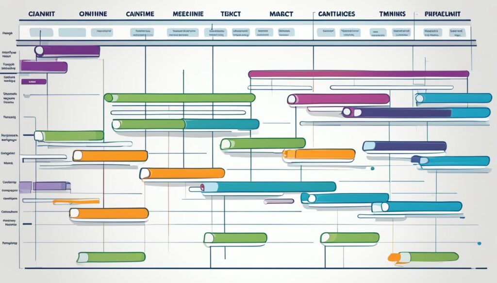 Gantt chart enhancing project timeline visualization